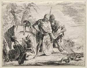Vários Caprichos: O Astrólogo e o Jovem Soldado de Giovanni Battista Tiepolo