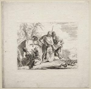 Vários caprichos: o jovem soldado e o astrólogo de Giovanni Battista Tiepolo