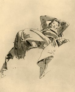 Mulher descansando, meados do século XVIII, 1928 de Giovanni Battista Tiepolo
