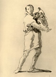 Jovens com Ânfora, meados do século XVIII, 1928 de Giovanni Battista Tiepolo