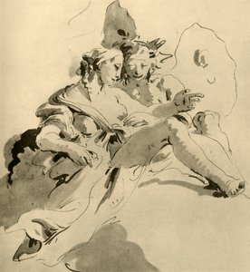 Zephyr e Flora, meados do século XVIII, 1928 de Giovanni Battista Tiepolo