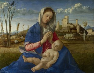 Madonna do campo. Por volta de 1500 de Giovanni Bellini