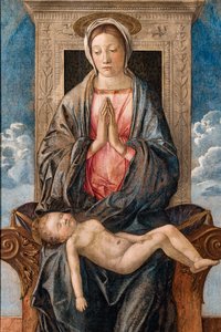 Madonna com bebé adormecido, de Giovanni bellini, c.1470. de Giovanni Bellini