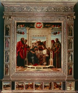 Pesaro Altarpiece de Giovanni Bellini (1431-36 - 1516), óleo sobre tela, 262x240 cm, detalhe, ca 1475 de Giovanni Bellini