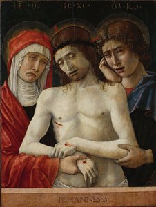 Pietà com Nossa Senhora e São João Evangelista de Giovanni Bellini