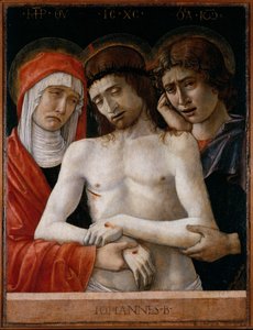 Pietà com Nossa Senhora e São João Evangelista de Giovanni Bellini