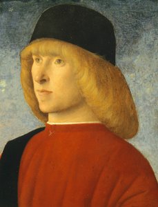 Retrato de jovem senador, de Giovanni Bellini (1431-36 - 1516), óleo sobre painel, 35x26,4 cm, ca 1485-1490 de Giovanni Bellini