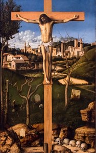 A Crucificação, cerca de 1490-1505 (óleo sobre madeira) de Giovanni Bellini