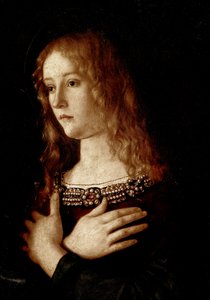 Virgem e o Menino com Santa Catarina de Alexandria e Santa Maria Madalena de Giovanni Bellini