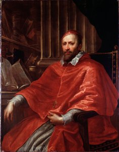 Retrato do Cardeal italiano Ottaviano Raggi (óleo sobre tela de Giovanni Benedetto Castiglione
