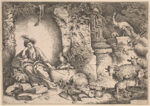 Circe transformando os homens de Ulisses em feras de Giovanni Benedetto Castiglione