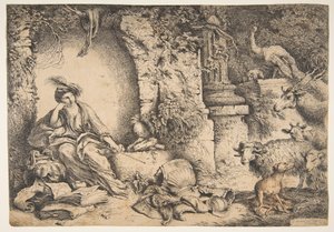 Circe com os companheiros de Ulisses transformou-se em animais, 1650-51.