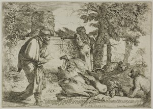 Diógenes Procurando um Homem Honesto de Giovanni Benedetto Castiglione