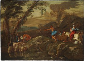 A Jornada de Jacó, 1633 de Giovanni Benedetto Castiglione