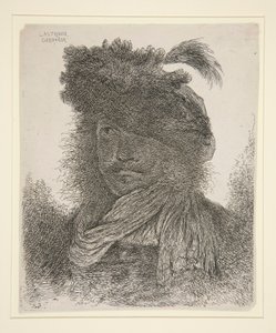 O Homem com o Rosto na Sombra de Giovanni Benedetto Castiglione