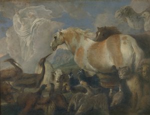A criação, meados do século XVII. de Giovanni Benedetto Castiglione
