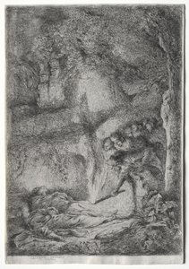 A Descoberta dos Corpos dos Santos Pedro e Paulo de Giovanni Benedetto Castiglione