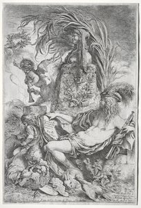 O gênio de Castiglione, 1648. de Giovanni Benedetto Castiglione
