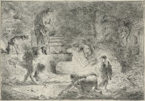 Tobit enterrando os mortos, c.1647-51 de Giovanni Benedetto Castiglione