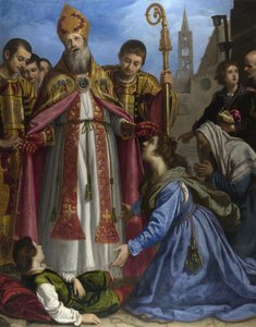 São Zenóbio revive um Garoto Morto, c. 1615 de Giovanni Bilivert