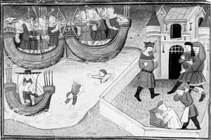 Decameron, Gerbino embarca no navio da filha do rei de Tunes; Gerbino é decapitado. Quarto dia, conto 4 de Giovanni Boccaccio