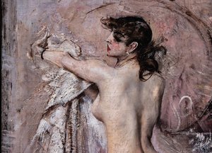 Depois do banho, detalhe de Giovanni Boldini