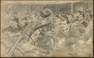 Audiência em um teatro parisiense II de Giovanni Boldini