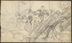 Audiência em um teatro parisiense I de Giovanni Boldini