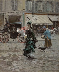 Ao atravessar a rua. 1873 75 de Giovanni Boldini