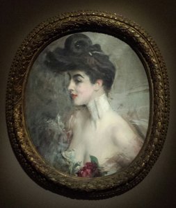 Boldini - Retrato de Mme X., com colarinho de contas de Giovanni Boldini
