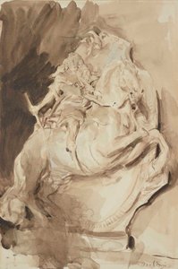 Duque Francesco II d&39;Este, depois de Baratta (lavar no papel) de Giovanni Boldini