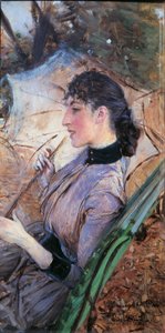Itália, Florença, Perfil de Alaide Banti de Giovanni Boldini