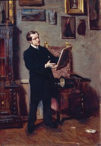 Itália, Florença, Jovem Observador de Pintura de Giovanni Boldini