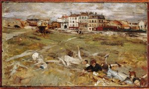 Itália, subúrbio de Paris (óleo sobre tela) de Giovanni Boldini