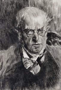 Retrato do pintor Adolph Menzel, detalhe de Giovanni Boldini