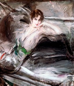 Mulher sentada na cadeira, c1860 de Giovanni Boldini