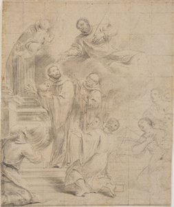 São Bernardo salvando o crânio de São Cesário de Giovanni Bonati