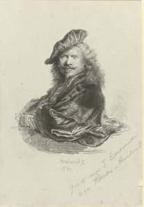 Retrato de Rembrandt Harmensz. van Rijn de Giovanni Caramelli