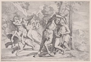 A educação de Aquiles, 1650-55. de Giovanni Cesare Testa