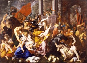 O Massacre dos Inocentes, por Johann Christoph Storer (1611-1671), óleo sobre tela, 300x420 cm, Igreja de Santo Eustorgio, Milão, Itália. de Giovanni Cristoforo Storer