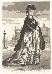 La Dame Venitienne en habit de masque (Venetian Woman in Carnival Dress) de Giovanni David