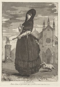 Le Zendale (Mulher de Capuz, ou a Mulher Voltando da Igreja) de Giovanni David