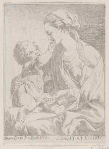 Virgem e Menino, 1776. de Giovanni David