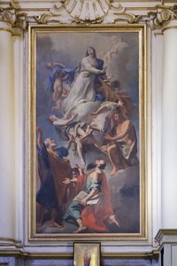 Pintura dedicada à Virgem, Domenico Pestrini, santuário da Madonna de San Luca de Giovanni Domenico Piestrini