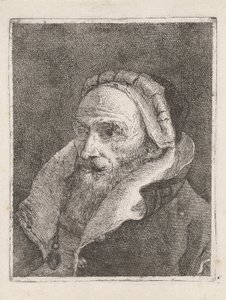 Velho Barbudo com Boné, da Raccolta di Teste (Colecção de Cabeças) de Giovanni Domenico Tiepolo