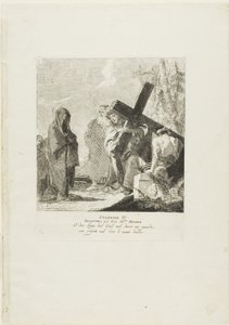 Cristo encontra a sua mãe, prato 4 da Via-Sacra de Giovanni Domenico Tiepolo