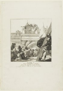 Cristo é condenado à morte, prato um da Via Sacra de Giovanni Domenico Tiepolo