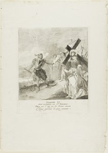 O rosto de Cristo é enxugado por Santa Verónica, prato 6 da Via-Sacra de Giovanni Domenico Tiepolo