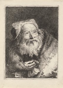 Homem mais velho com uma Pulseira, da Raccolta di Teste (Colecção de Cabeças) de Giovanni Domenico Tiepolo