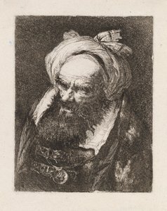 Homem idoso com turbante, da Raccolta di Teste (Coleção de Cabeças) de Giovanni Domenico Tiepolo